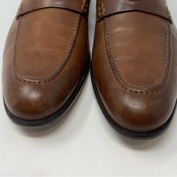 HUGO BOSS Penny Loafers Men\'s Brown Leather Dress Highline Slip On main image 9